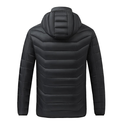Heated Jacket, Men's and Women's Winter Warm Jacket, Smart USB Electric Heated Jacket with 9 Carbon Fiber Heating Pads