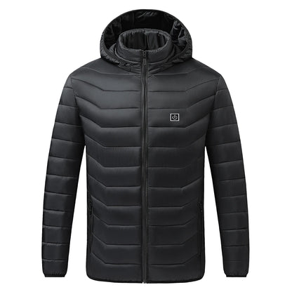 Heated Jacket, Men's and Women's Winter Warm Jacket, Smart USB Electric Heated Jacket with 9 Carbon Fiber Heating Pads